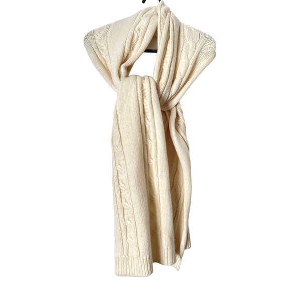 J. Crew Cable Knit Oversized Scarf‎ in Ivory - Picture 1 of 3